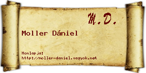 Moller Dániel névjegykártya